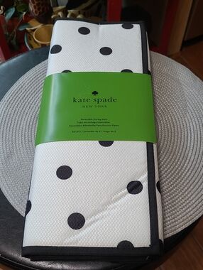 Kate Spade Polka Dot & Solid Reversibe Drying Mats